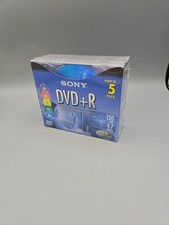5 pack SONY DVD+R 120 min. 4.7 GB Color Collection Blank Recordable DVD picture