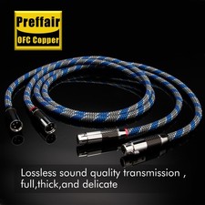 Pair Carbon Fibre XLR Plug XLR Audio Cable OFC Silver Plated Copper Signal Line picture