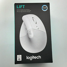 Logitech Lift Vertical Ergonomic Wireless/Bluetooth Optical Mouse White 4000 DPI picture