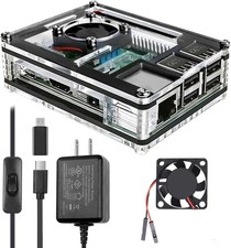 Raspberry Pi 3 B+ Case with Fan Cooling Pi 3B Case with 3 Pcs Heat-Sinks 5V picture