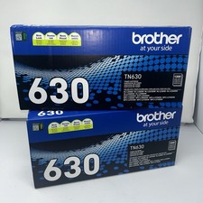 2 NEW Brother TN630 Genuine Original Standard Black Toner Cartridge 1200 Pages picture