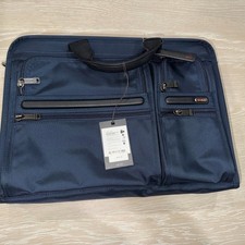 TUMI Alpha 2 Compact Large Screen Laptop Briefcase 26114NVP Navy Blue w/ Strap picture