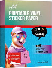 Premium Glossy Printable Vinyl Sticker Paper 8.5