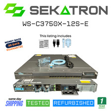 🔀 Cisco Catalyst WS-C3750X-12S-E Switch • 12-Port Gigabit SFP (IP Services) ⚡ picture