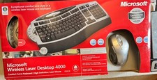 MICROSOFT Advanced ERGONOMIC Laser Desktop 4000 KEYBOARD & MOUSE Factory SEALED picture