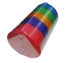 Assorted Color Round ClamShell CD/DVD Case with Lock Lot picture