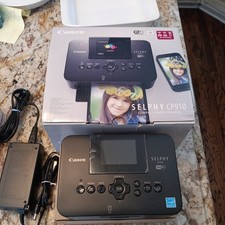 Canon Selphy WiFi CP910 Wireless Compact Photo Printer Used Wth Adapter  picture