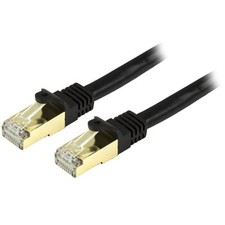 Startech C6ASPAT6INBK 6in CAT6A Ethernet Cable 10 Gigabit Shielded Snagless picture
