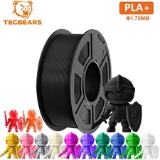 TECBEARS PLA Plus Filament 1.75mm 3D Printer Filament PLA+ 1/5/10 Rolls*1KG LOT picture