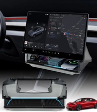 Tesla Model Y & 3 Hidden Under Screen Storage Tray Silicone Anti Slip Mat picture