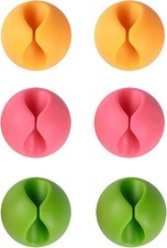 6PCS Colorful Cable Clips Desk Wire Organizer for Charging Mouse Cords picture