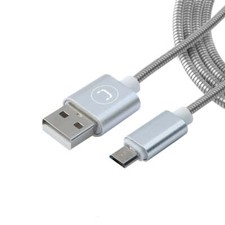 Cable Micro USB Stainless Steel Cable Silver  1m / 3ft picture