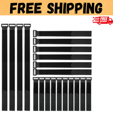VELCRO Brand Bulk Pack 20 Reusable Fastening Cable Straps with Buckle Variety picture
