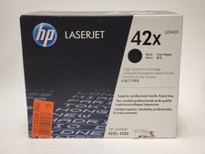 HP 42X Black High Yield LaserJet Toner Cartridge Q5942X - EXP. 2022 picture
