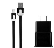 2A AC Home Wall Charger + Noodle USB Cord for ASUS Google Nexus 7 ME370t Tablet picture