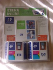 (2) Genuine HP HEWLETT PACKARD 49 TRI COLOR INK CARTRIDGE picture