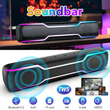LED Computer Speakers Stereo Bass Sound Bar 3.5mm USB Subwoofer for Desktop PC picture
