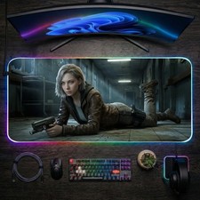 Grace Ashcroft Resident Evil Mouse Pad, RGB Extended Gaming Desk Mat picture