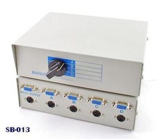 Manhattan 4Way HD15 VGA + PS2 Mouse/Keyboard Switch Box picture