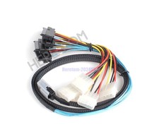 Internal SAS 36 Pin SFF-8087 to 4x SAS/SFF-8482 Power Supply Cable 3FT with IDE picture