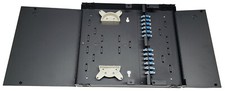 24 Fiber Dual Door Wall Mount w 12 LC/UPC Duplex Adapters, Patch Only Singlemode picture