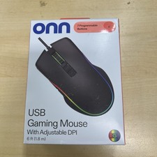 ONN Game Onn Wired Optical Gaming Mouse 7 Programmable Buttons RGB DPI picture