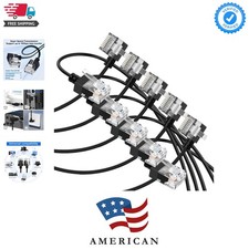 Cat6A Ethernet Cable 90 Degree Left Angled 6.6FT 5 Pack, Flexible Slim & Ultr... picture