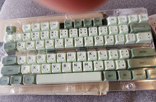 XDK Custom Keycaps 120 Keys(PBT XDA Dye-Sub) Cute Matcha Green Japanese Keyca... picture