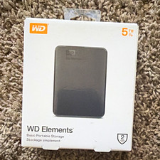 Western Digital WD Elements 5TB Portable External HDD Hard Drive, Black picture