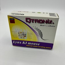 Vintage Qtronix Lynx KI Mouse PS2 Internet Scroll Wheel New Open Box picture