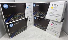 HP 213A Genuine Toner Cartridge Set W2130A W2131A W2132A W2133A New / Authentic picture
