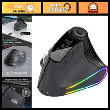 Wireless Ergonomic Vertical Mouse, Rechargeable Bluetooth, 4800 DPI, RGB, 6 Butt picture