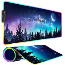 Armanza RGB Gaming Mouse Pad, Large 31.5L x 11.8W inches, 04 Moon Starry Sky picture