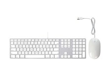 Apple Wired USB Mighty Mouse + Keyboard Bundle White A1152 / A1243 picture