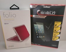 Zagg Folio Apple iPad Mini Bluetooth Keyboard & ZAGG Screen Protector Bundle picture