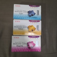 Genuine Xerox WorkCentre C2424 Solid Ink Set Yellow, Cyan, Magenta NIB sealed picture