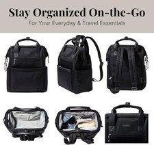 Baggallini Soho Lightweight Water Repellant Laptop Backpack Luggage HandleSleeve picture