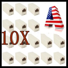 10Pcs/Set CAT5e RJ45 Female to Female Inline Coupler Joiner Connector CAT5 PACK picture