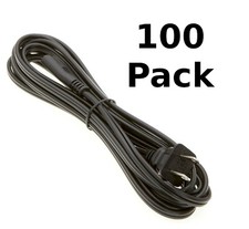 NEW 100-PACK 6' 6FT 2-Prong Figure 8 Shape AC Power Cord Cable w/o Polarized picture