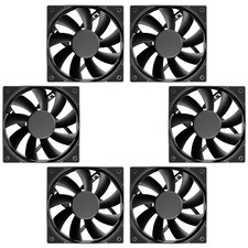 6 Pack Black 120mm PC Case Fans High Airflow Low-Noise High Performance Fans picture