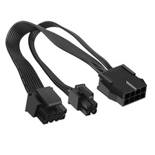 2 Pack EPS12V CPU 8 Pin Female To 8+4 Pin & 4 Pin Male PSU Extension 10.6In New picture