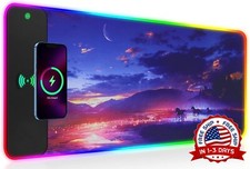 alfombrilla de ráton de carga inalámbrica para juegos RGB de 15W, alfombrilla. picture