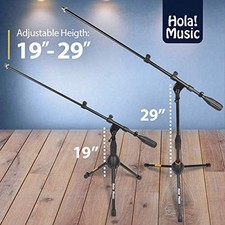 HOLA MUSIC MIC STAND W/ADJUSTABLE HEIGHT FOR HOME, STUDIO, OFFICE OR STAGE - picture