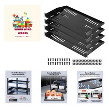 4PCS 1U Server Rack Shelf Universal Vented Rack Mount Cantilever Tray picture