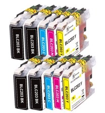 10PK XL Replacement Ink Set fits Brother LC203 MFC-J680DW MFC-J880DW MFC-J885DW picture