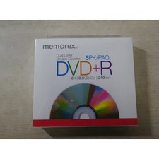 Memorex 5 Pack Dual Layer DVD+R 8.5GB 8X 240min Recordable Discs 05835 NEW picture