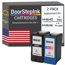 DoorStepInk Compatible Ink Cartridges for Dell M4640 M4646 BK CLR-USA picture