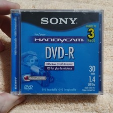 Sony Handycam 8cm DVD-R 1.4GB 30min 1x Scratch Resistant 3-Pack 3DMR30L1H picture