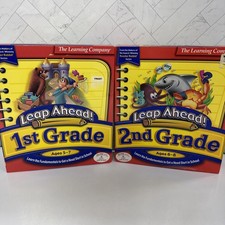 Leap Ahead 1st & 2nd Grade The Learning Company Big Box Vintage PC Game Lot 2x picture