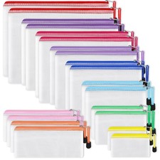 Mesh Zipper Pouch 20pcs Waterproof Travel Storage 8 Sizes 10 Color EOOUT Bags picture